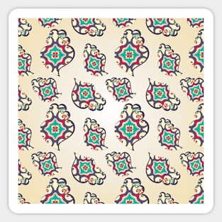 Paisley heart seamless pattern Sticker